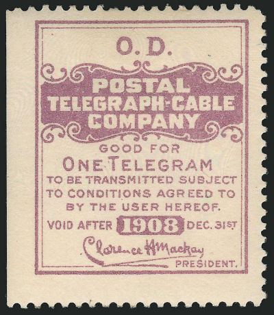 USA Postal Tel-Cable Old Dominion - Sale 1102, Lot 1119