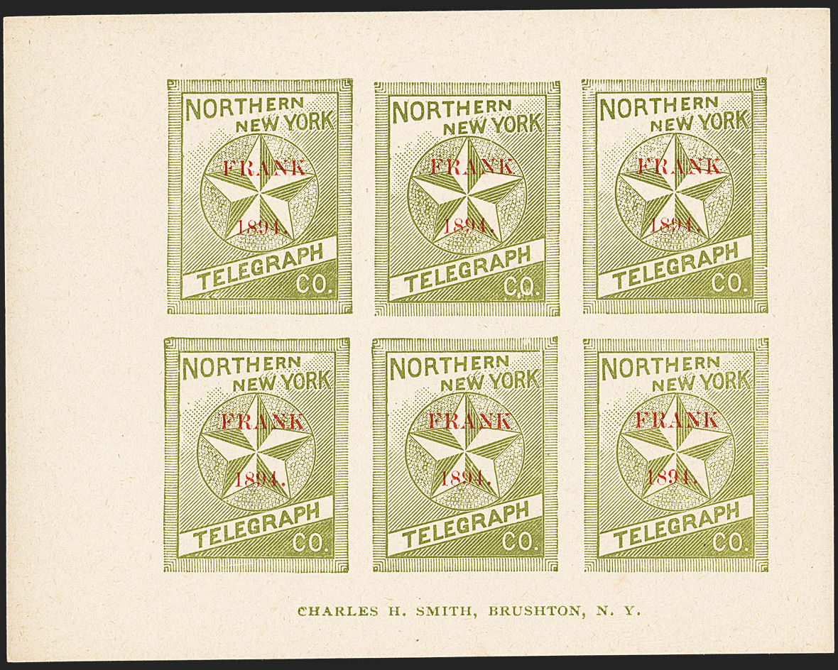 1894 on Northern New York pane of green