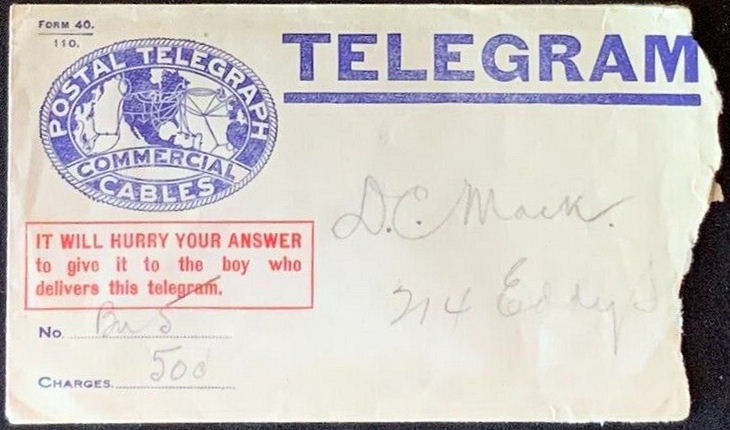 Form 40/110 envelope - front