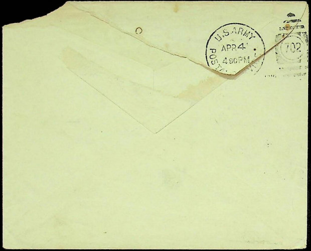 1918 Cablegram envelope-back