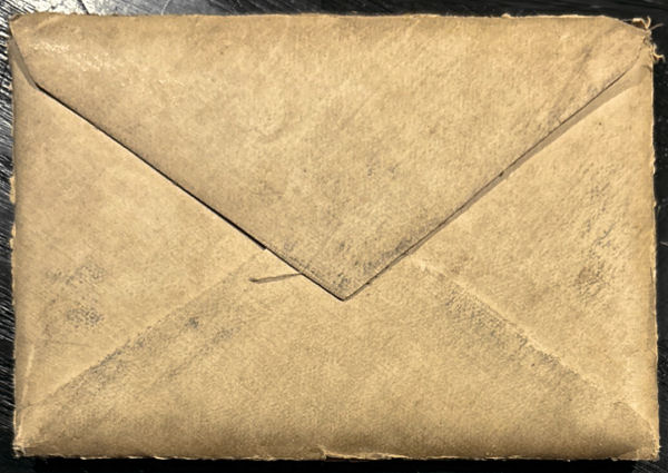 1916 booklet envelope - back