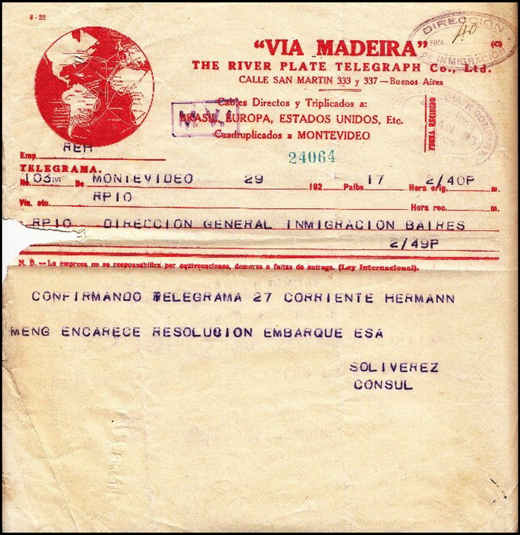 River Plate Telegraph of January 1923