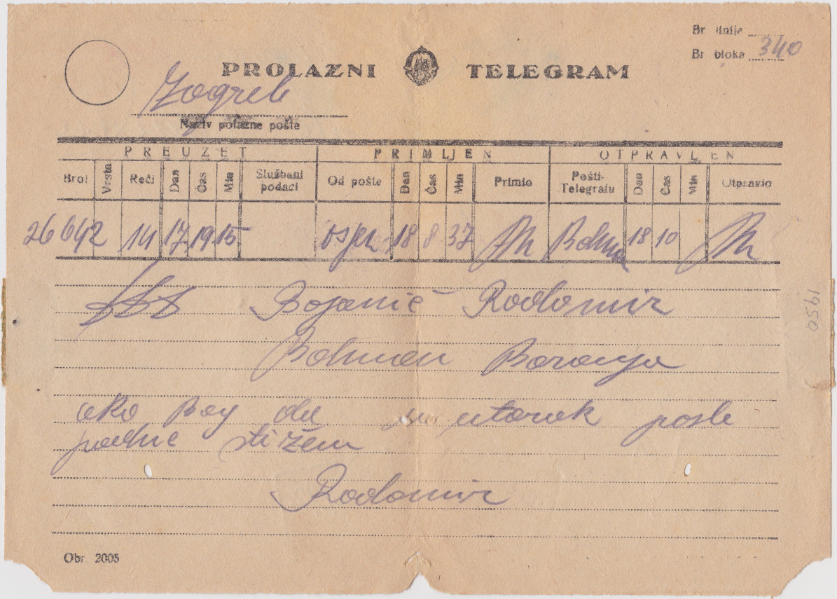 1950 transit telegram.
