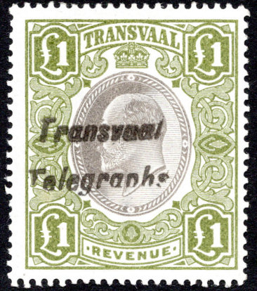 £1 £1 KEVII Revenue stamp overprinted
