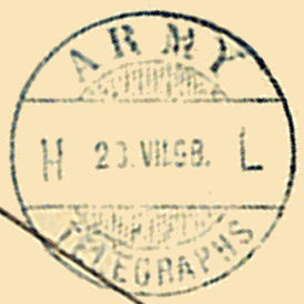 Army Telegraph Cancel variations.