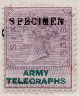 Army Telegraph 6d specimen