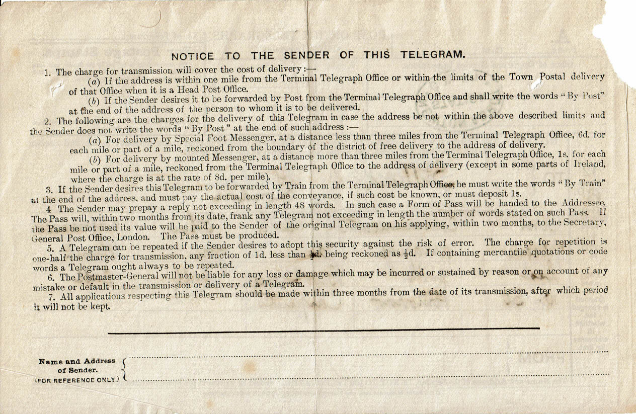 Small Forwarded Form - back