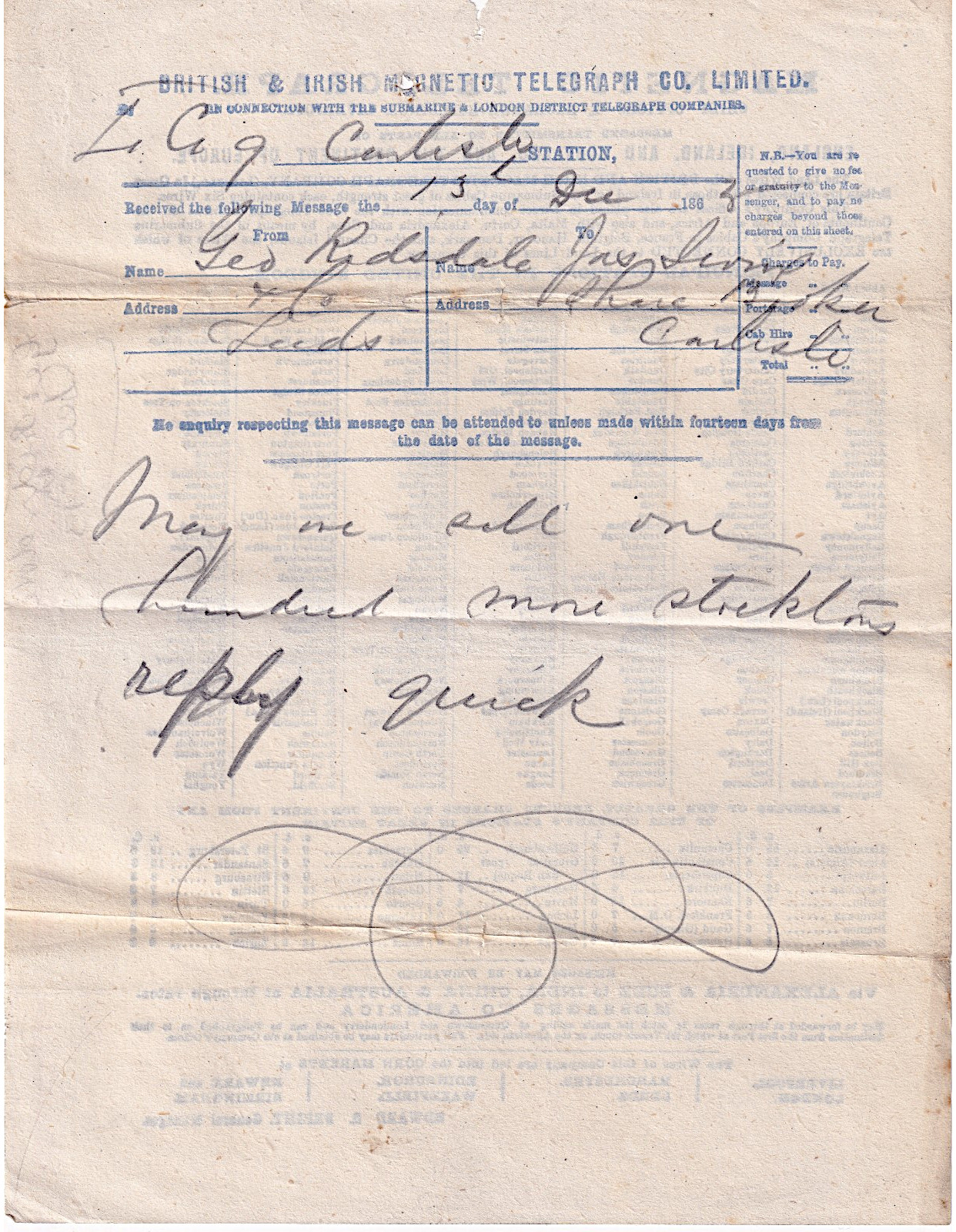 British & Irish Stationery 13-12-65 - front