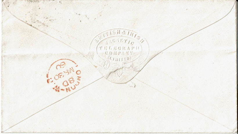 British & Irish 1860 envelope