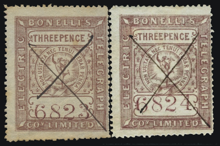 Bonilli's 3d used booklet stamps