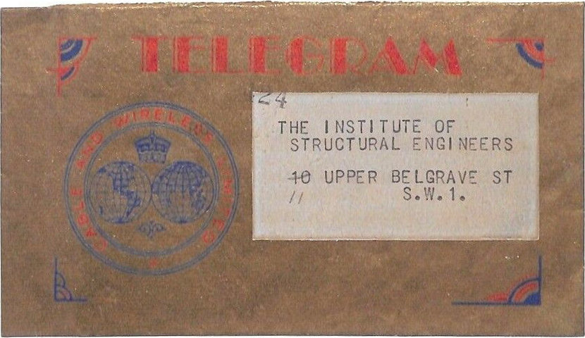 C&W Telegram, gold - front