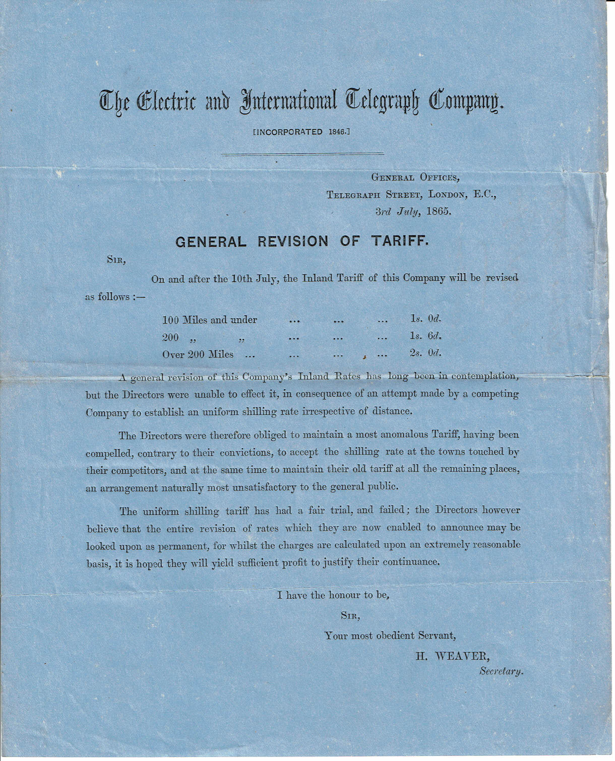 EITC 1865 Revision of Tariff.