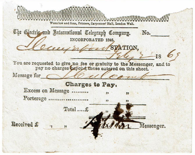 1863 ET Messenger receipt.