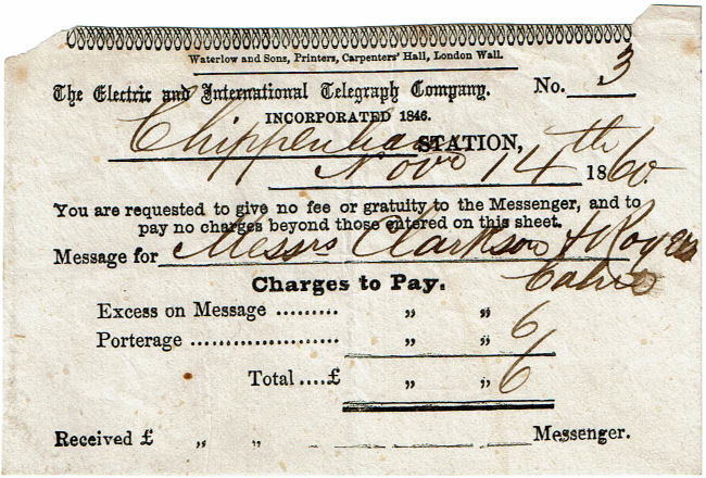 1860 ET Messenger receipt.