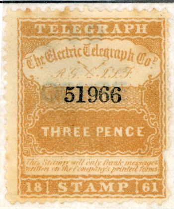 Electric Telegraph Company 3d.