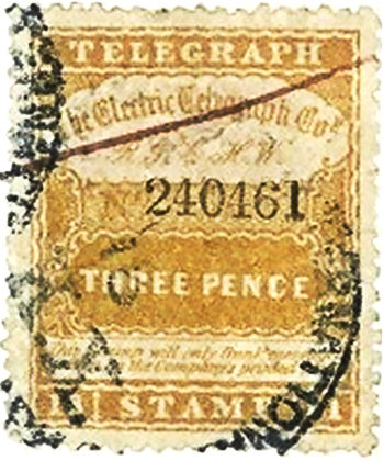 Electric Telegraph Company 3d with KX cancel.