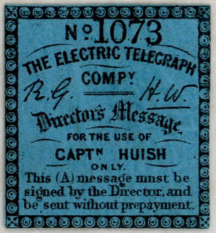 Electric Telegraph Company Directors' Message-1073.