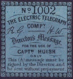 Electric Telegraph Company Directors' Message-1002.