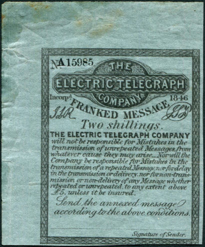 Electric Telegraph Company 1s RH10 A15985