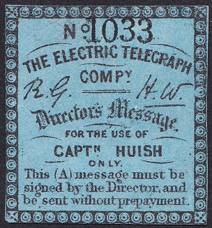 Electric Telegraph Company Directors' Message-1033.