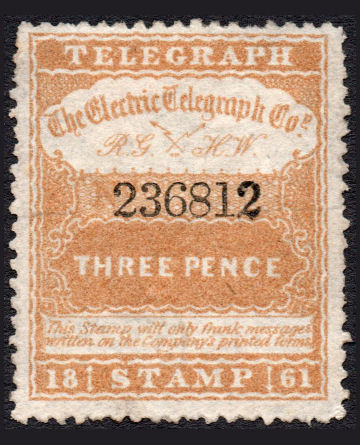 Electric Telegraph Company 3d.