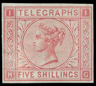 Post Office Telegraph 5s imprimatur