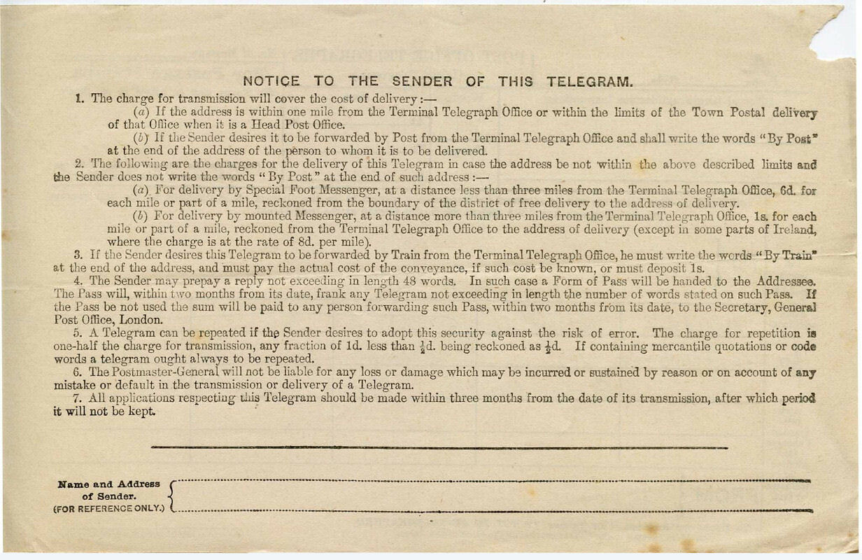 Small Forwarded Form - back