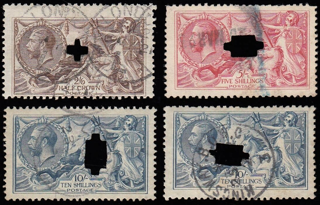 Clipped KGV stamps