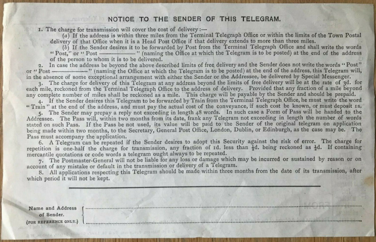 Small Forwarded Form - back
