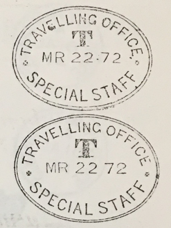 Travelling Office / Special Staff - Proofs