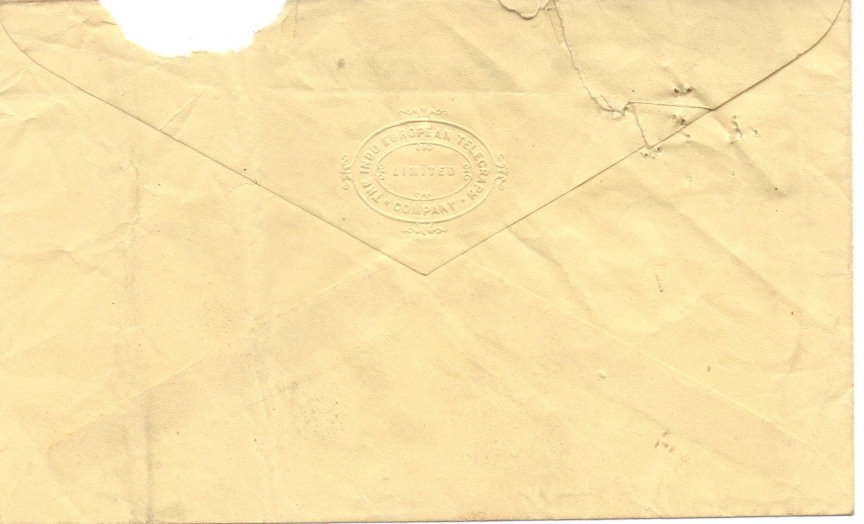 Indo envelope - back