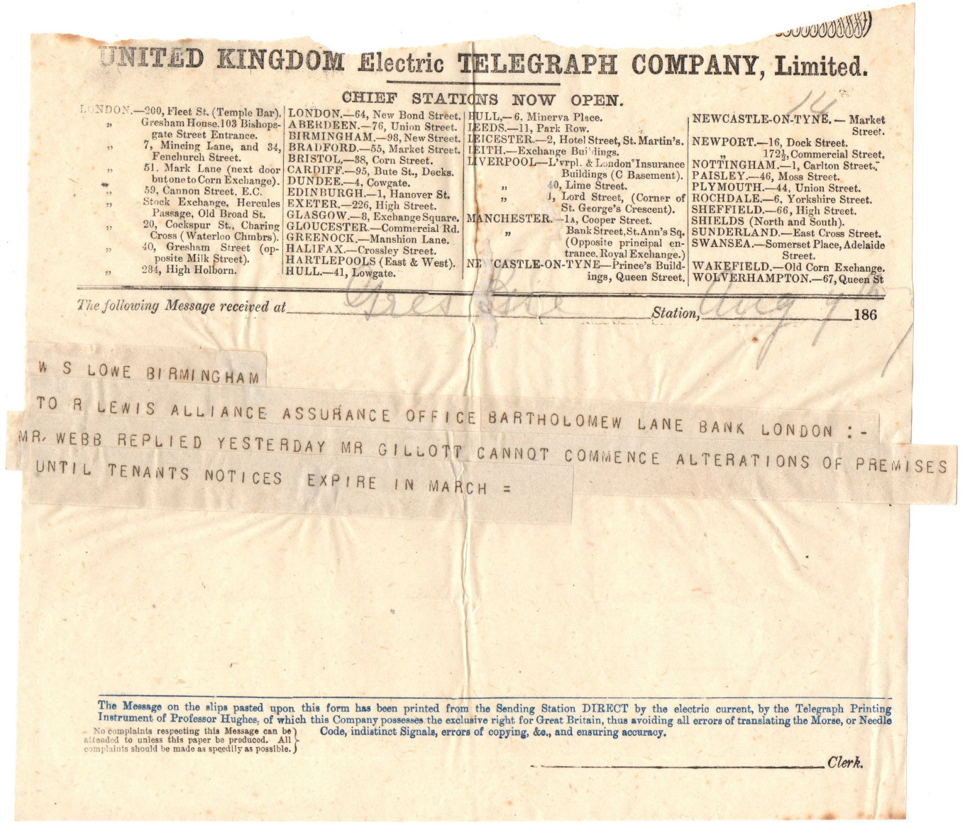 1867 UKET Hughs Telegram.