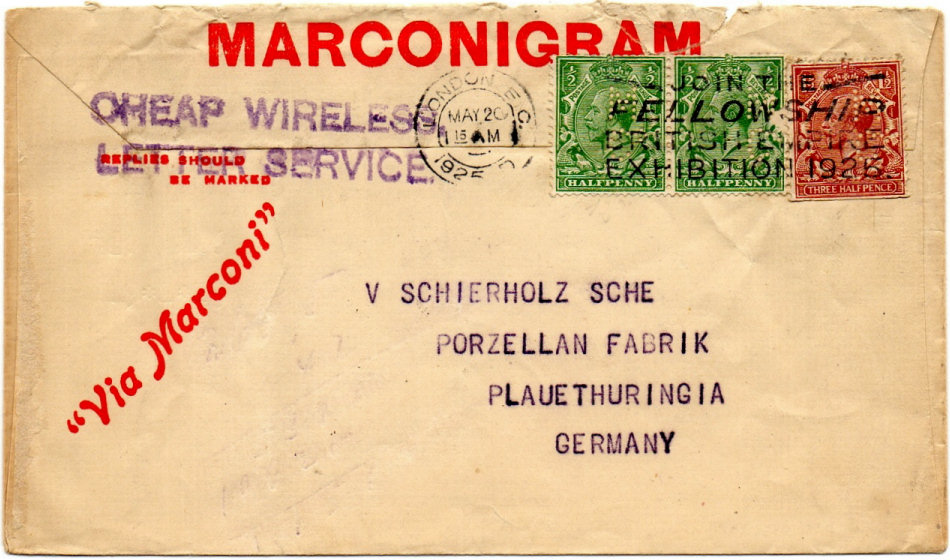 1925 Marconigram - a