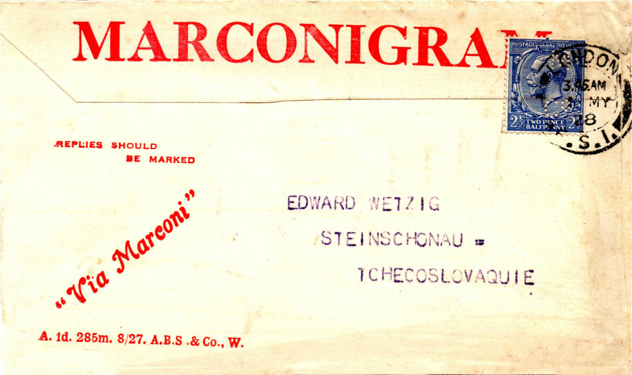 1928 Marconigram - a