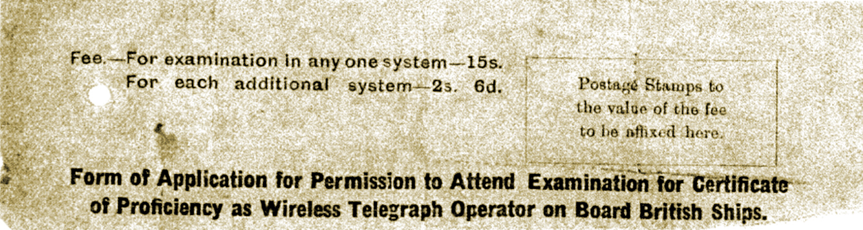 Examination Application Form