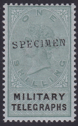 Military Telegram specimen 1s