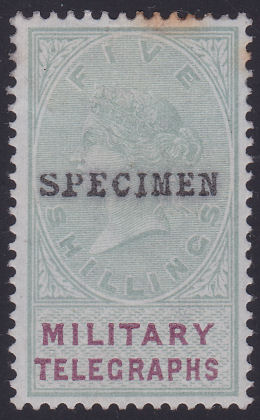 Military Telegram specimen 5s
