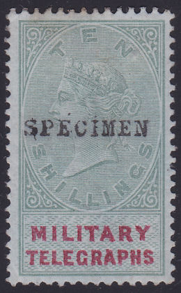Military Telegram specimen 10s