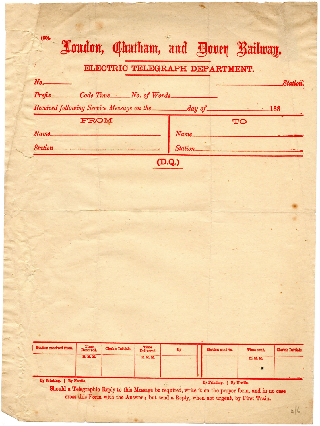 LCDR unused Form 60.