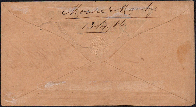 1866 Telegram Envelope - front