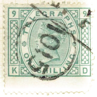 Post Office Telegraph 1s plate-9 green