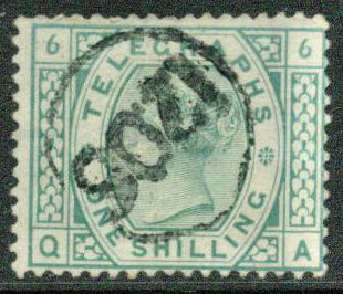 Post Office Telegraph 1s plate-6 green