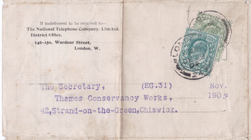 National Telephone Co. 1904 Bill - .