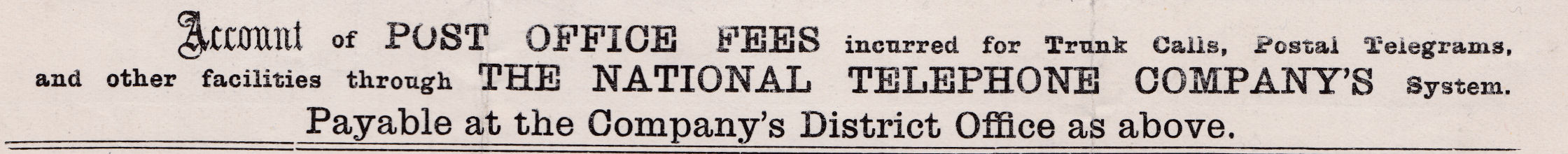 NTC Bill header Oct 1899
