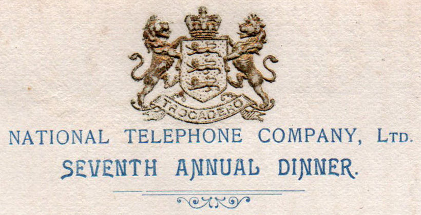 National Telephone Co. Arms and motto.