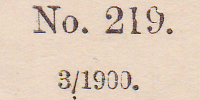 NTC Bill imprint 3/1900