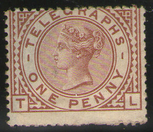 Post Office Telegraph 1d plate-1