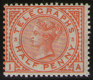 Post Office Telegraph ½d plate-5