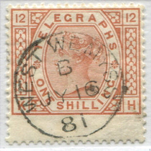Post Office Telegraph 1s plate-12