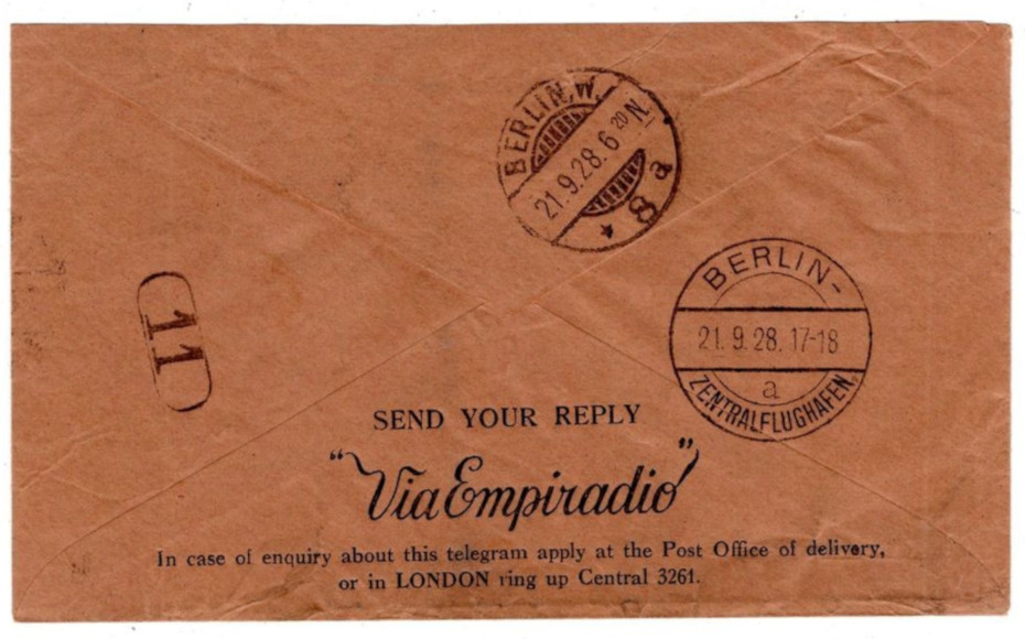 1928 envelope - back